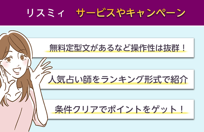 リスミィサービスやキャンペンーン