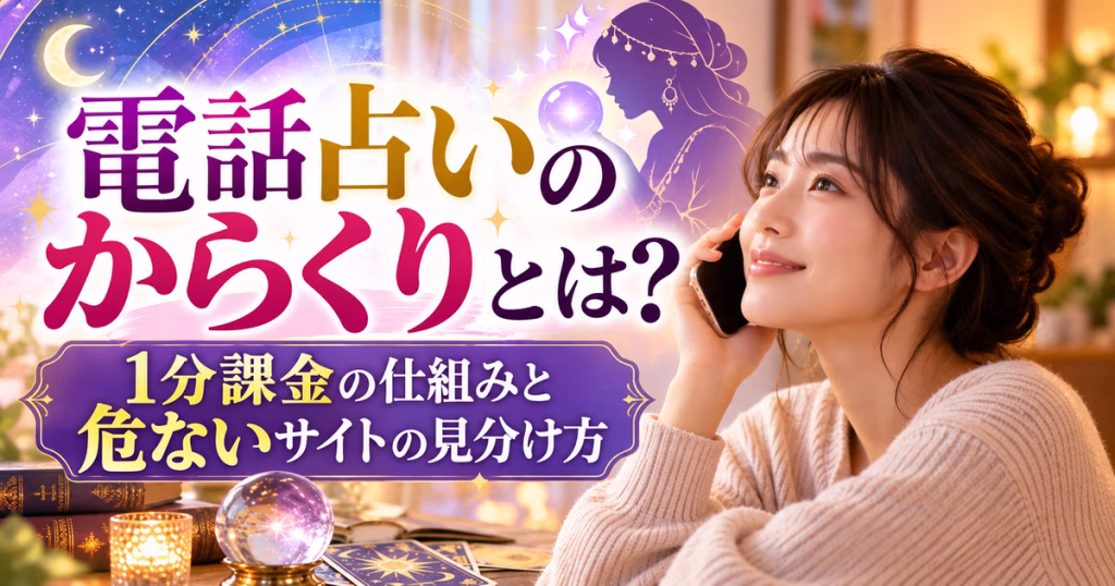 電話占いのからくりを解説する記事のアイキャッチ